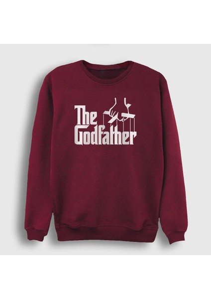 Unisex Bordo Logo Film Baba The Godfather Sweatshirt
