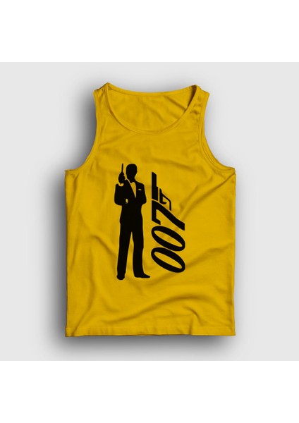 Unisex Sarı Tuxedo Film James Bond Atlet