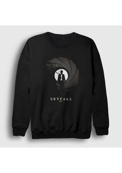 Unisex Siyah Skyfall Film James Bond Sweatshirt