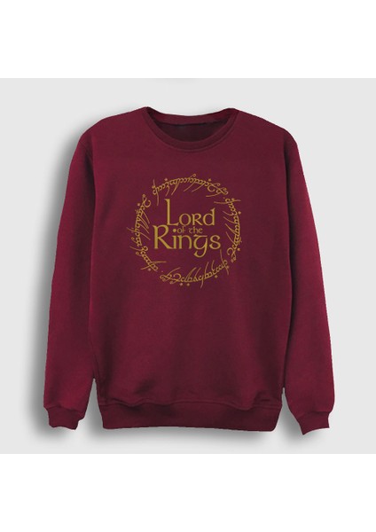 Unisex Bordo Rule Yüzüklerin Efendisi The Lord Of The Rings Sweatshirt