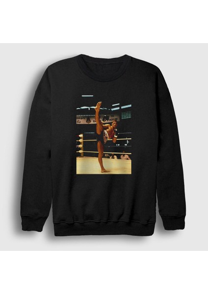 Unisex Siyah Kickboxer Film Jean Claude Van Damme Sweatshirt