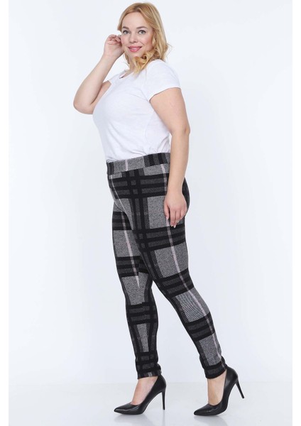 Desenli Esnek Büyük Beden Tayt 3A-0770 fiyatları