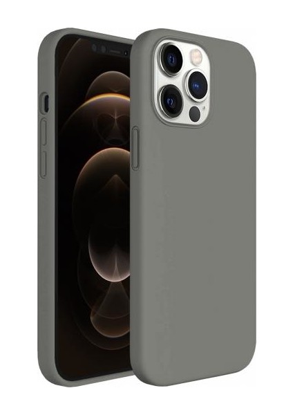 Buff iPhone 12 Pro Max Rubber S Kılıf Gray
