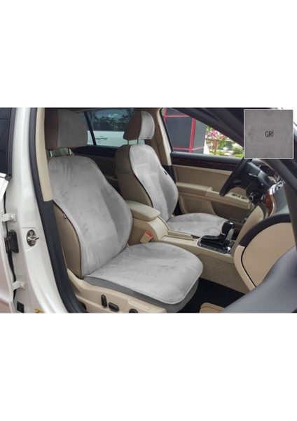 Volvo Xc 90 Yeni Nesil Koltuk Koruyucu 2015 ve Sonrası Ön 2 Li Kılıf Minder Gri