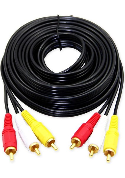 Kablo 3rca 3rca 10MT 1.kalite