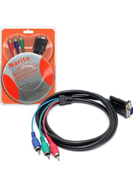 VGA To 3rca Kablo Component 1.5mt Narıta LST-205 1.5m