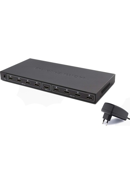 HDMI Splitter 8 Port 1 Giriş 8 Çıkış 4k/2k/3d 1.4V 1080P Hadron HD-206