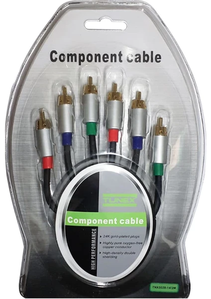 Kablo 3rca 3rca Yuv Component 2mt Tunex TNX-3028/14