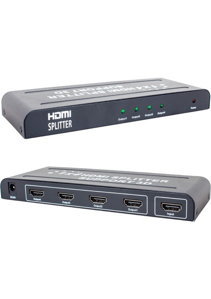 PM-12081 1.4V 4 Port HDMI Splıtter Dağıtıcı Anfili