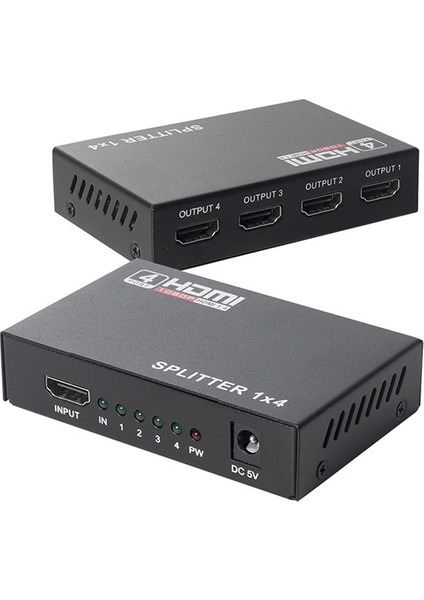 PM-12080 1.4V 4 Port HDMI Splıtter Dağıtıcı