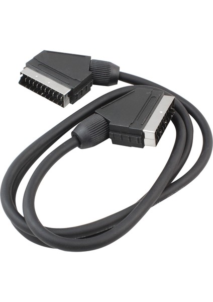 Scart Scart Kablo 3 Metre 7 mm Siyah Poşetli Powermaster