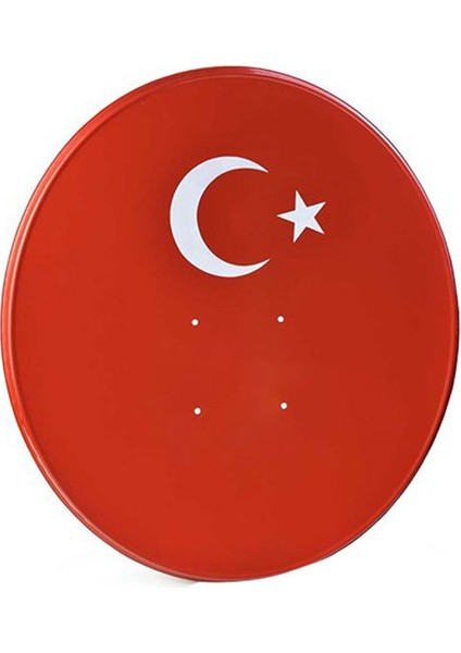 Kırmızı Bayrak 80 cm Ofset Çanak Anten Küçük Mount 10 Lu Paket Kırmızı Bayrak Baskılı Mag