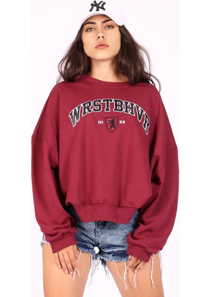 Mad Girls Bordo Sweatshirt MG1196