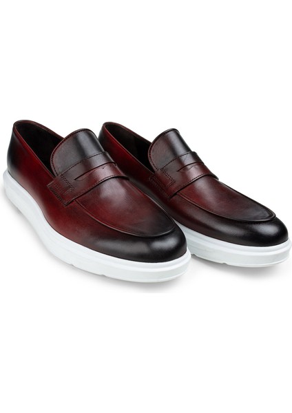 Hakiki Deri Bordo Comfort Erkek Loafer fiyatları