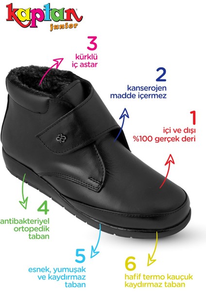 Hakiki Deri Kaymaz Taban Kürklü Anne Botu modelleri