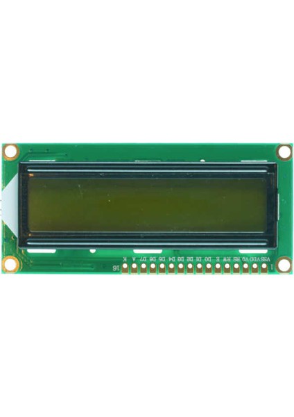 2X16 LCD Ekran - Yeşil Üzerine Siyah