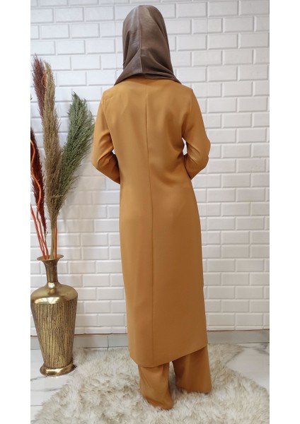 Kadın Kolları Işlemeli Pantolonlu Tunik Takım modelleri