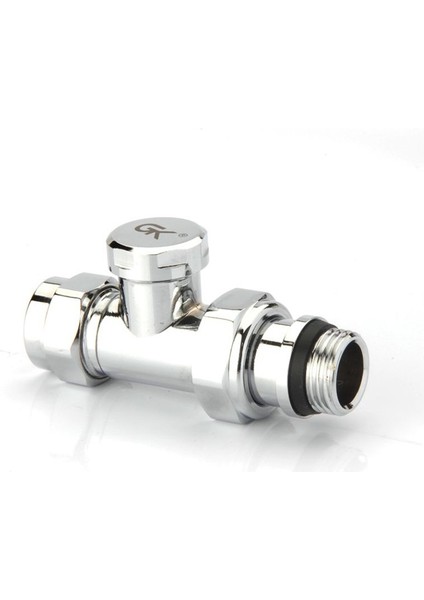 Radyatör Dönüş Vanası 1/2'' Krom Düz (16*2mm Boru Bağl. Rakorlu)