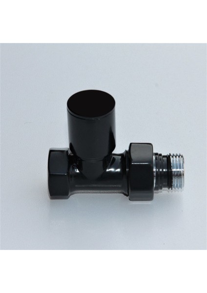 Radyatör Vanası 1/2'' Siyah Düz (Metal Volanlı)