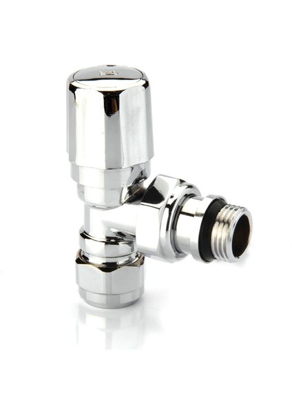 Radyatör Vanası 1/2'' Krom Köşe Pex (Plastik Vol.16*2mm Boru Bağl. Rakorlu)