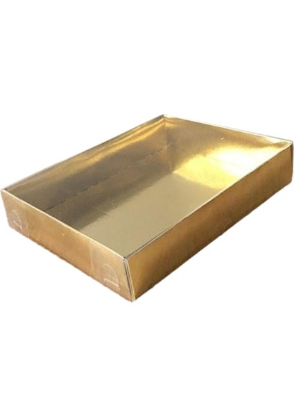 Asetat Kapaklı Karton Kutu 12X15X3 - 25 Adet Metalik Golt