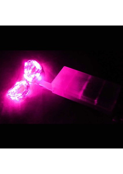 LED Işık Pilli 3 Fonksyonlu Balon ve Dekorasyon Için 3 Metre Pembe