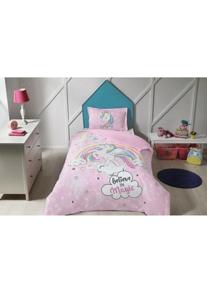 Tek Kişilik Kapitoneli Nevresim Takımı Unicorn Dört Mevsim Set