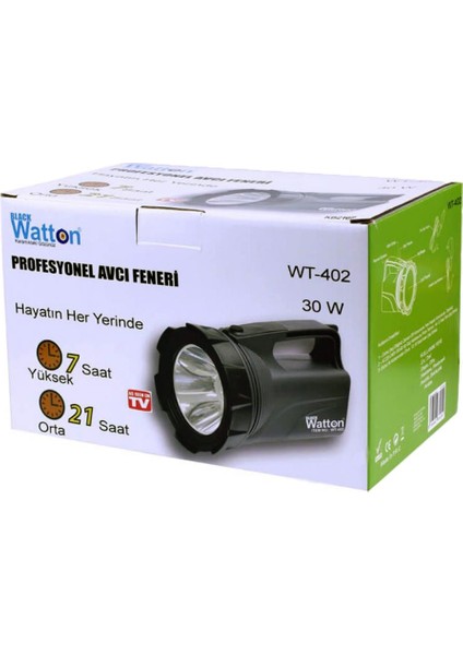 WT-402 Profesyonel Avcı Feneri 30W