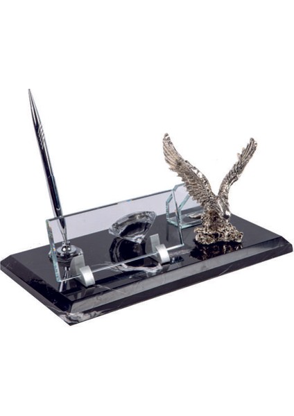 Uçan Kartal Dubai Kumsalı Doğal Taş Masa Isimliği Şık Tasarım Masa Isimlik