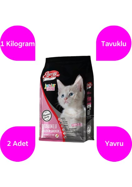 Tavuklu Yavru Kedi Maması 1 kg - 2'li