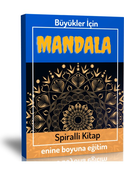Enine Boyuna Eğitim Büyükler Için Mandala Spiralli Kitap
