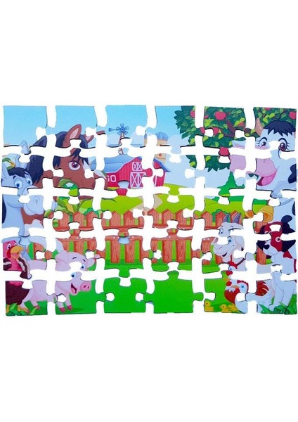 Woodylife Çiftlik Hayvanları Çitli Ahşap Puzzle 30 Parça Yapboz Çocuk Oyuncak