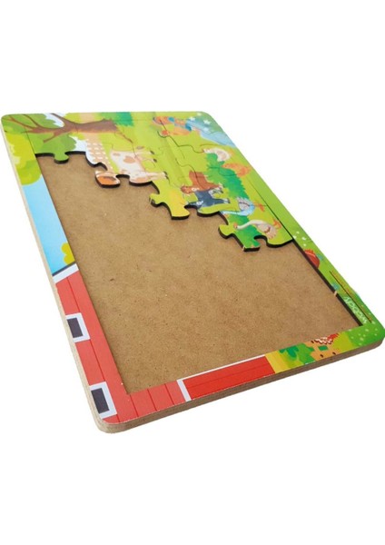 Woodylife Eşli Çiftlik Hayvanları 30 Parça Ahşap Çocuk Oyuncak Yapboz Puzzle