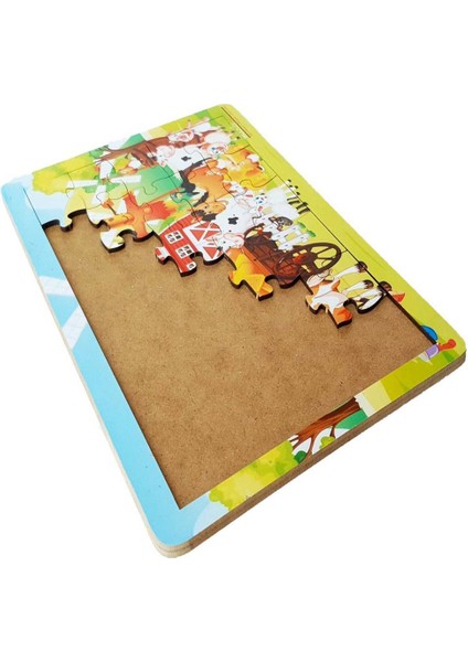 Woodylife 15 Hayvanlı Çiftlik 30 Parça Ahşap Puzzle Çocuk Oyuncak