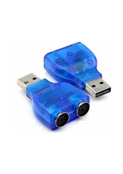 USB To Ps2 Çevirici Klavye Mouse Yuvarlak Uç USB Çevirici