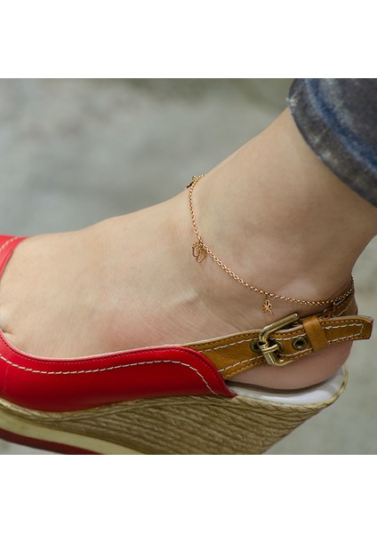 Figürlü Rose Altın Halhal fiyatları