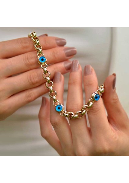 14 Ayar Altın Nazar Boncuklu Bileklik fiyatları