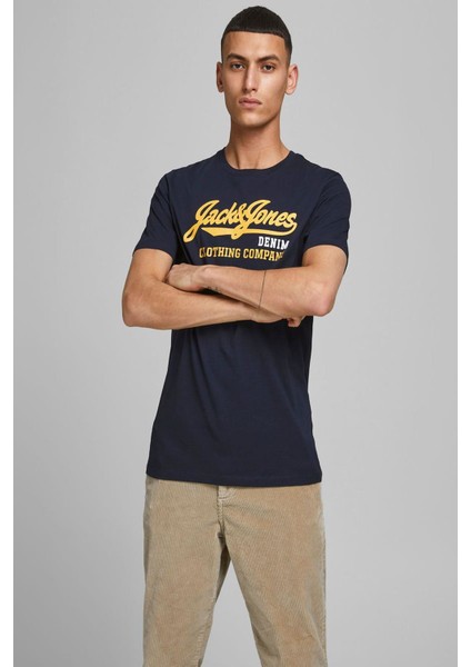 Jack & Jones 12180867 On Denim Goods  Yazılı T-Shirt