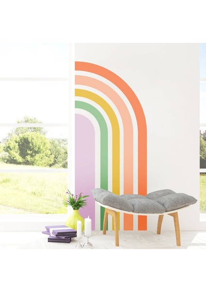 Çocuk Odası Duvar Sticker Renkli Yarım Gökkuşağı