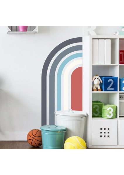 Çocuk Odası Duvar Sticker Renkli Yarım Gökkuşağı