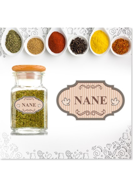 Baharatlık I Vintage Etiket - Sticker Seti