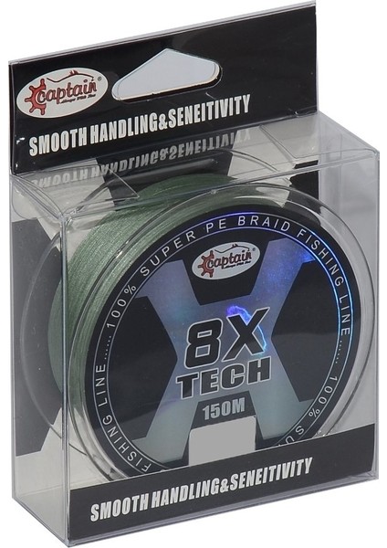 8 x Tech 8 Kat Pe Braıd 150 mt 0,10 mm