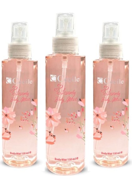 Body Mist Lovely 150 ml X3