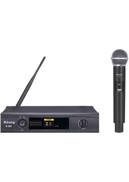 K-401 El Tek Kanal Uhf Telsiz Mikrofon