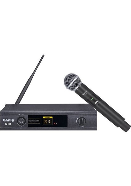 K-401 El Tek Kanal Uhf Telsiz Mikrofon