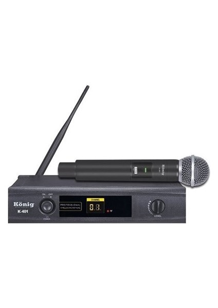 K-401 El Tek Kanal Uhf Telsiz Mikrofon