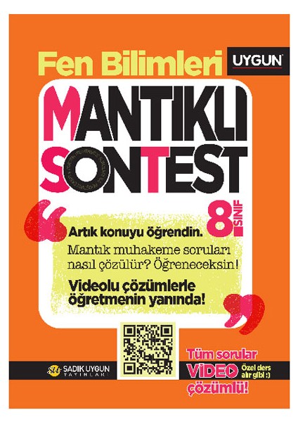 Sadık Uygun Yayınları 8 Sınıf Fen Bilimleri Mantıklı Son Test