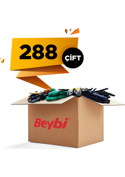 Kn2 Pamuk Nitril Iş Eldiveni 288 Çift(Koli) 9