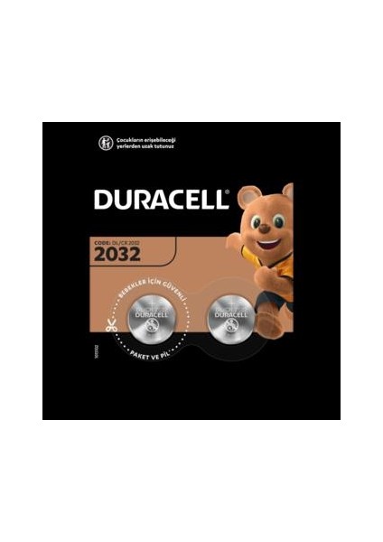 Duracell 2032 3V Lityum Pil (2 Adet)