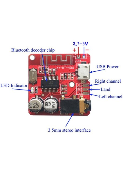 Bluetooth Ses Alıcı Modülü 4.1 Stereo Mp3 Decoder